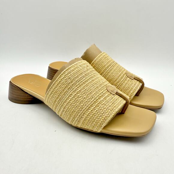 Franco Sarto Womens Loran Sandals US 6.5 M EU 36.5 Natural Beige Slip On NIB - Picture 5 of 12